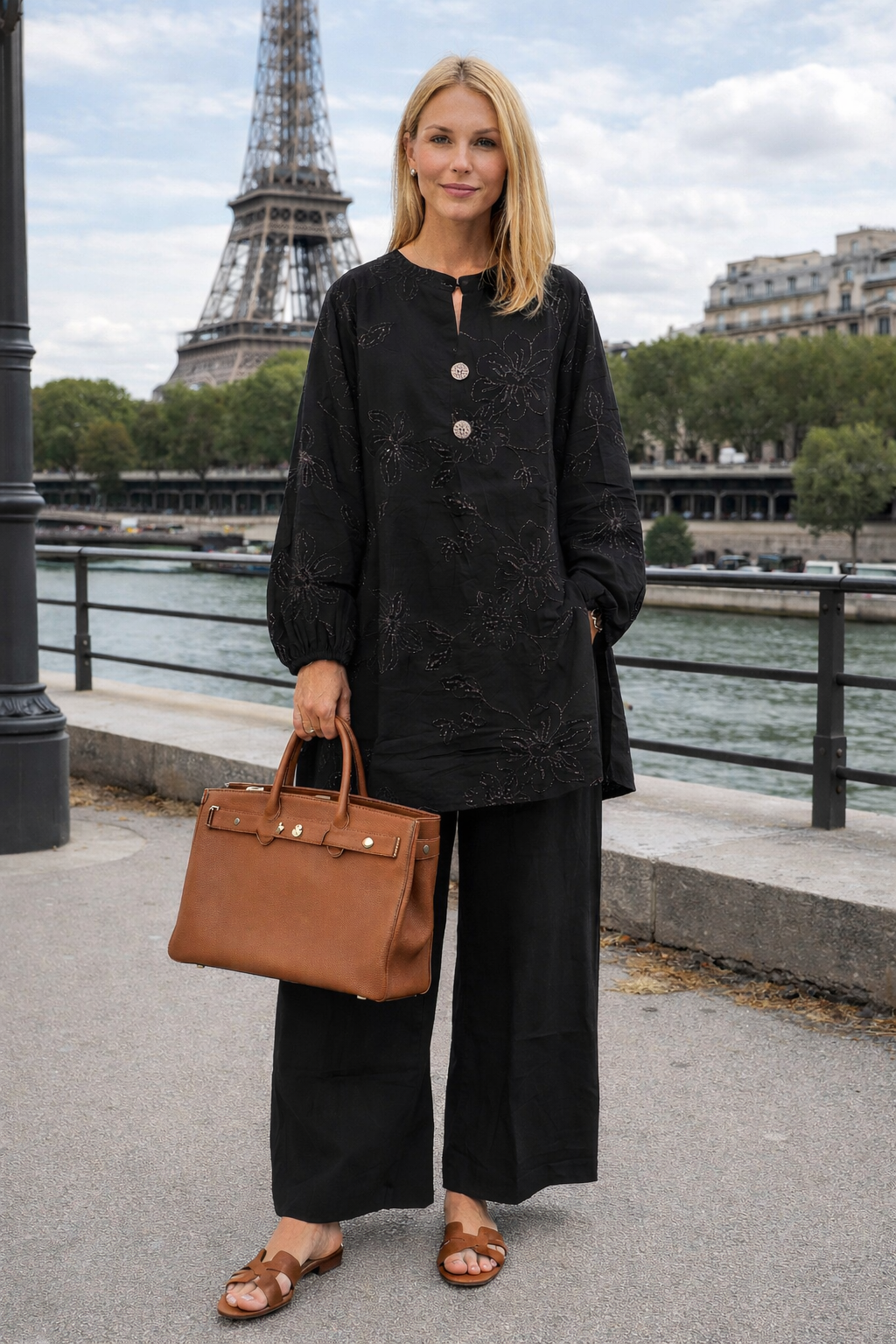 Ensembles longue Broderie fluide bohème - YH2554-1