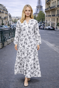 Robe longue imprimée arabesque – ZF2397-1