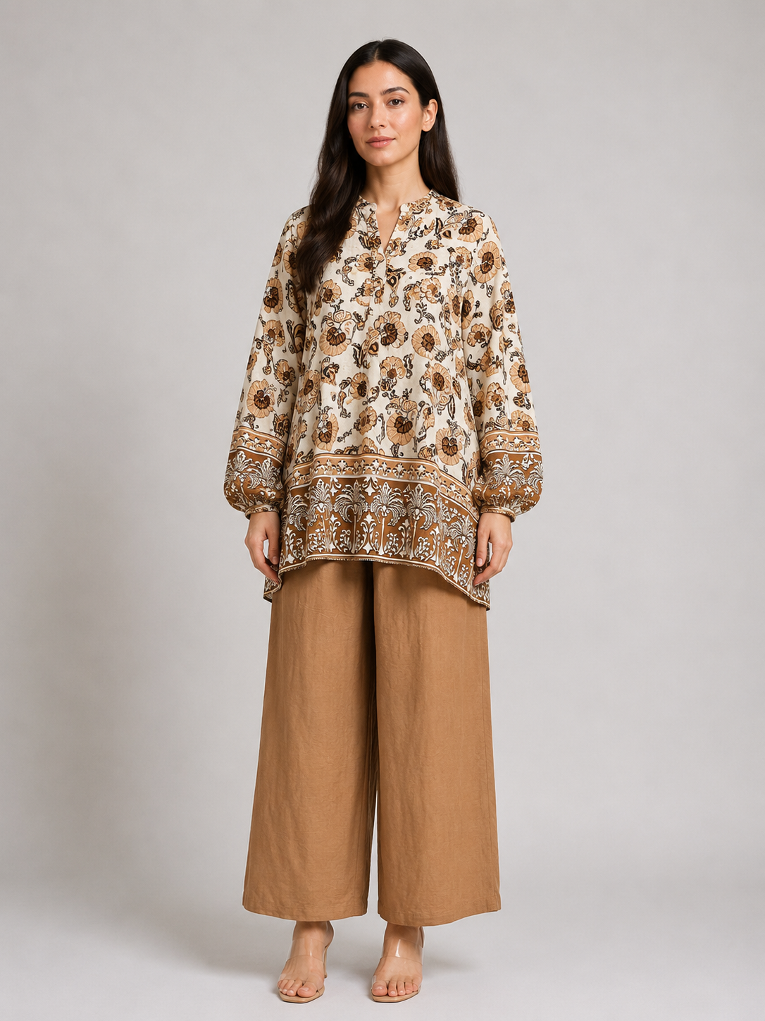 Ensemble tunique imprimée et pantalon DY2565