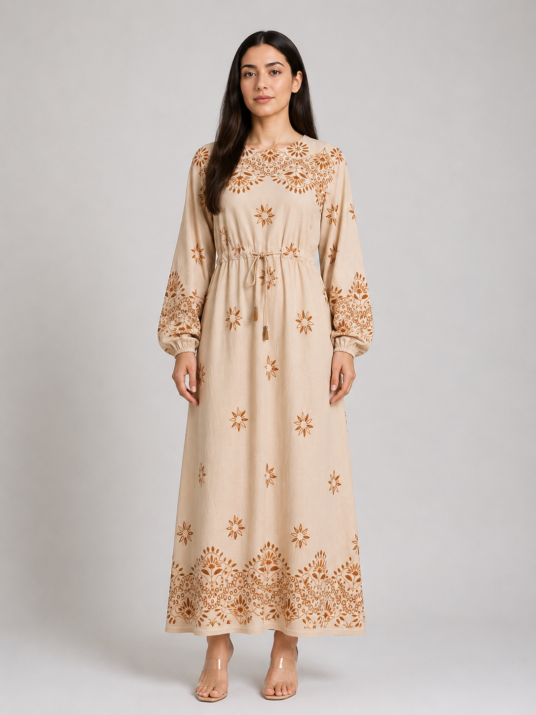 Robe longue brodée florale DY2505