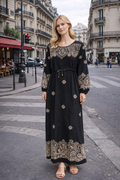 Robe longue broderie ethnique - YH2505-1