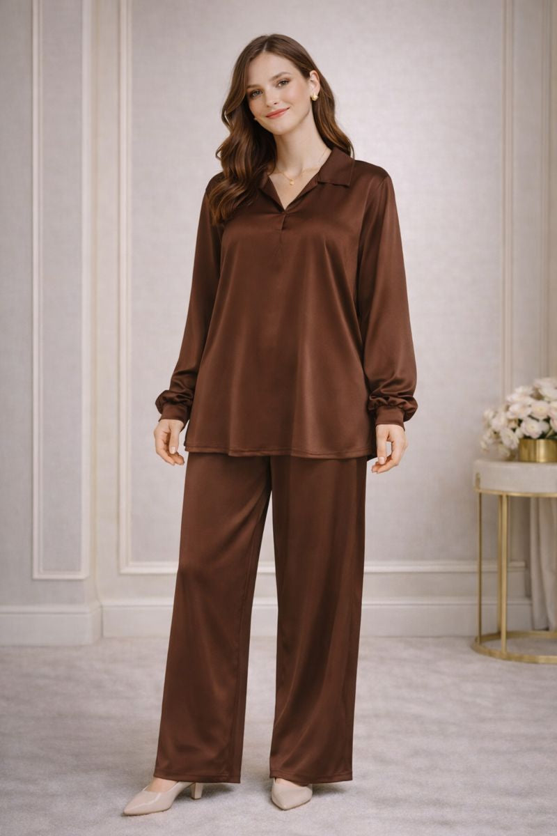 Ensemble Satin Luxe Femme – Coupe Ample & Raffinée - MY2541