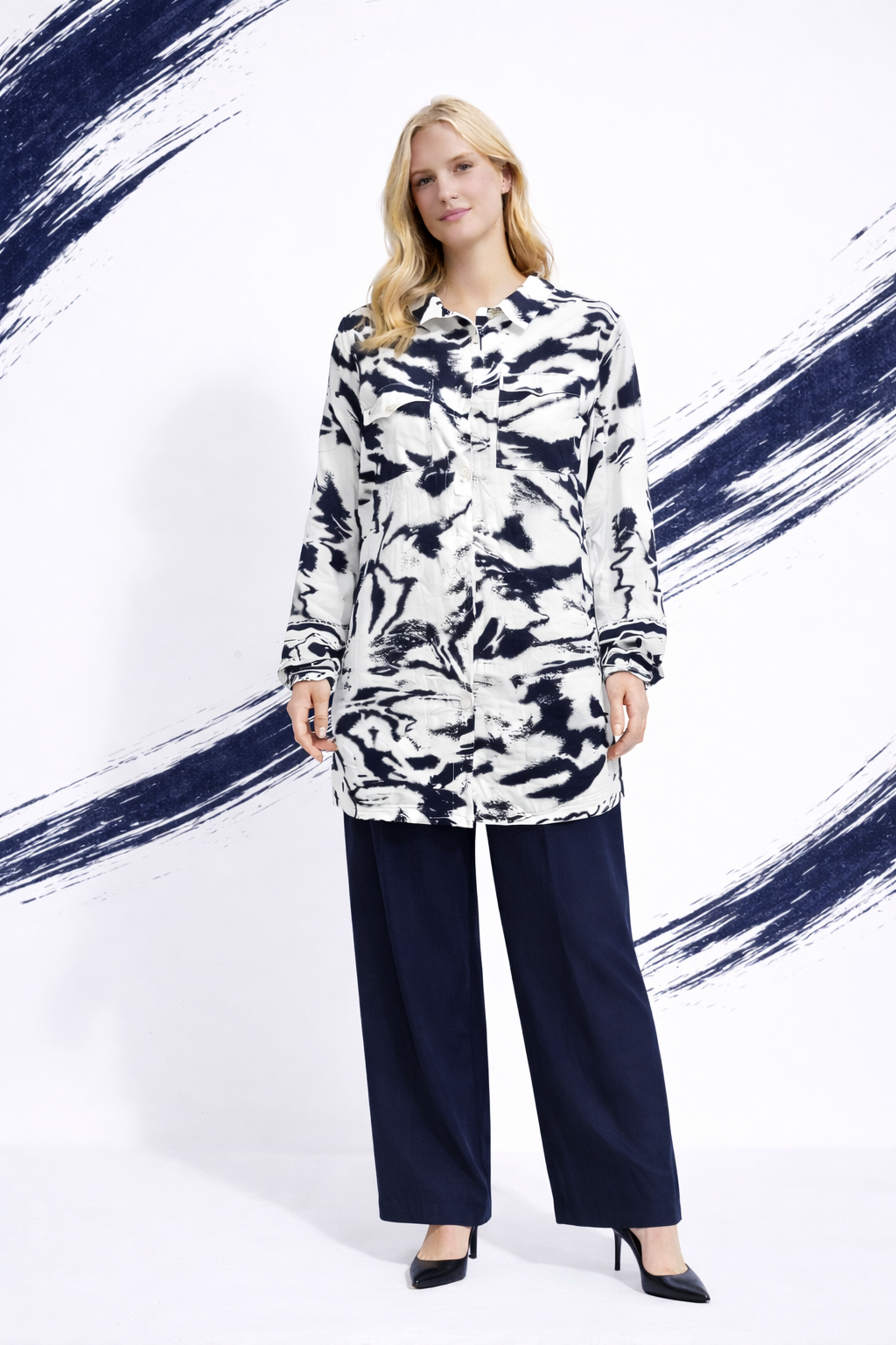 Ensemble imprimé oriental avec bordures - YH2416-1