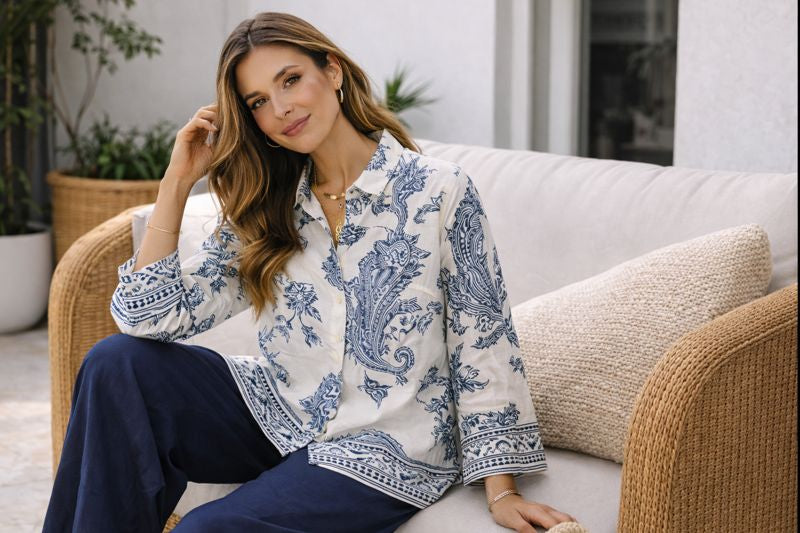 Ensemble bohème chic à imprimés raffinés - YH2402-2