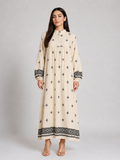 Robe longue brodée col montant DY2411B