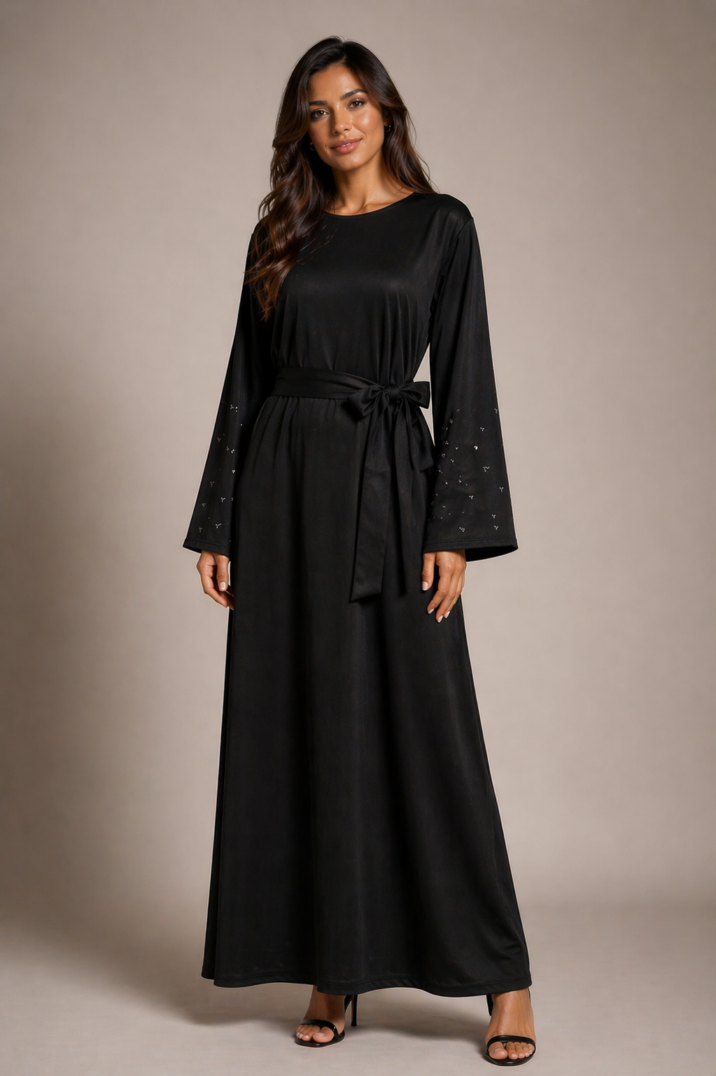 Robe longue satinée fluide - MY2504