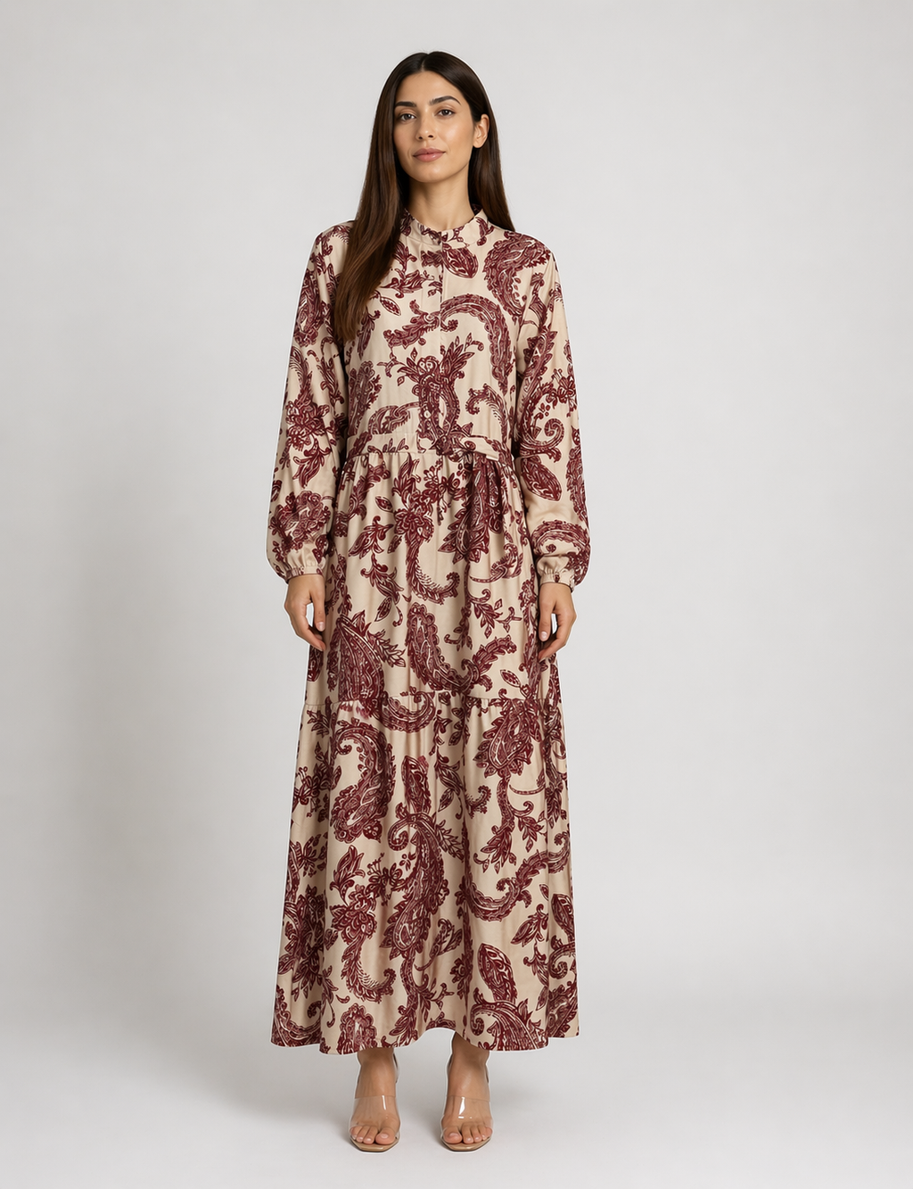 Robe longue imprimé cachemire SY2432