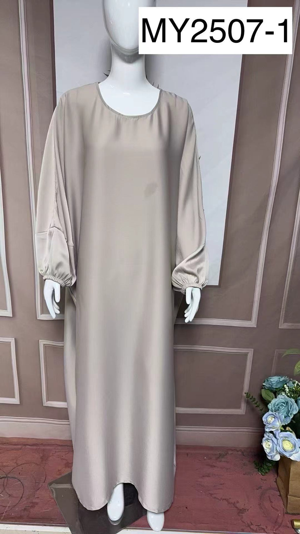Robe Longue Fluide Satinée - MY2507-1
