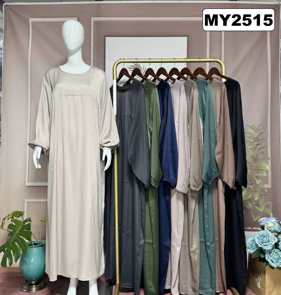 Robe Longue Satinée Coupe Empire - MY2515