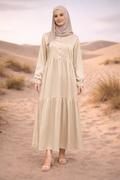 Robe Longue Satinée Boutonnée - MY2408