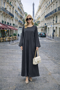 Robe Longue Satinée Coupe Droite - MY2491
