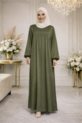 Robe Longue Satinée Coupe Empire - MY2515