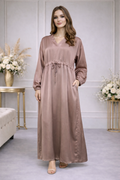 Robe Longue Fluide à Cordon - MY2526