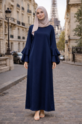 Robe Longue Satinée à Manches Volants – MY2539