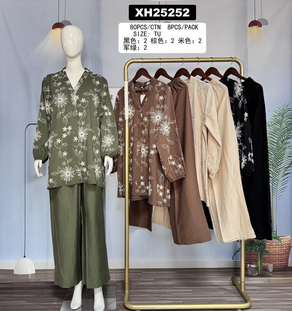 Ensemble fluide brodé chic – XH25252