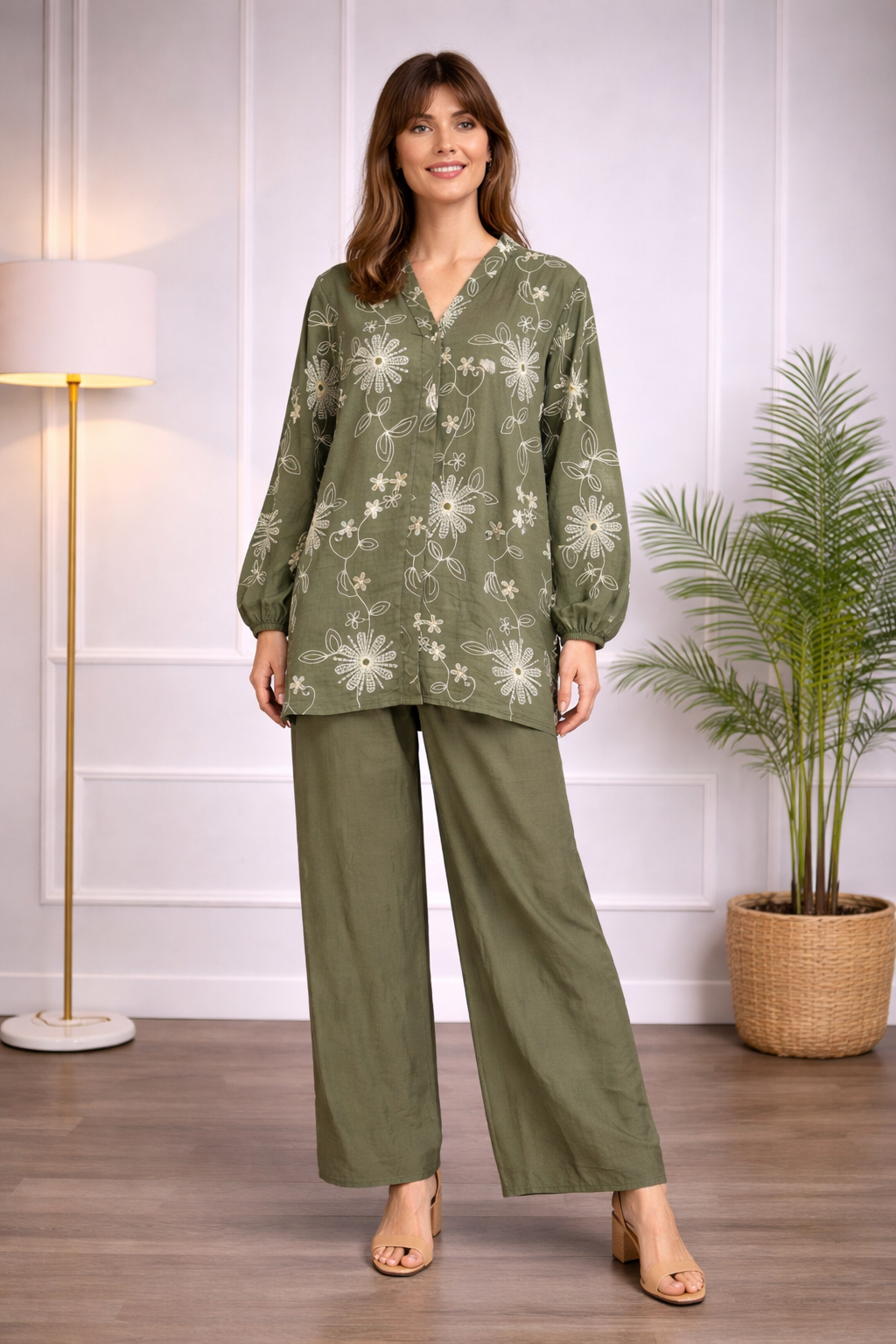 Ensemble fluide brodé chic – XH25252