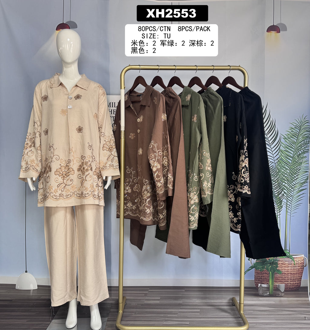 Ensemble brodé chic – XH2553
