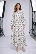 Robe imprimée fluide motif floral – ZF2408