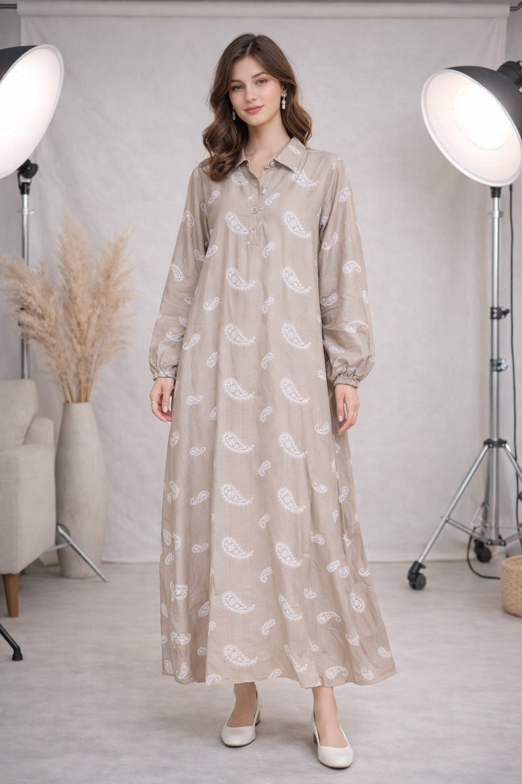 Robe longue imprimé cachemire – ZF2558