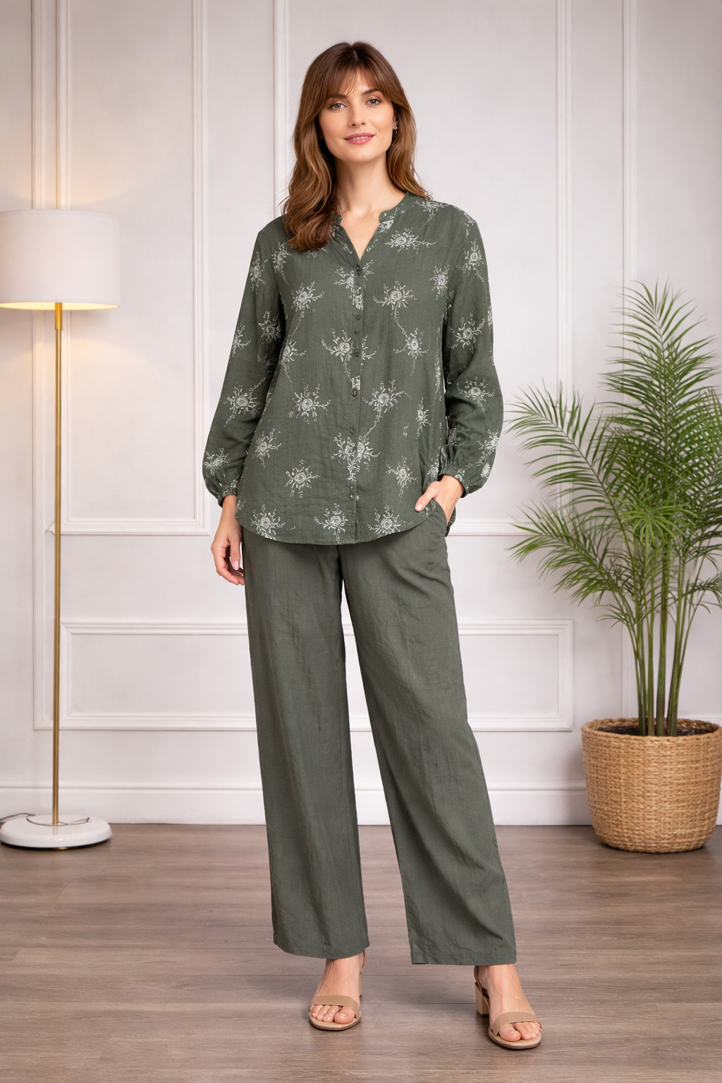 Ensemble fluide élégant imprimé – ZF2566
