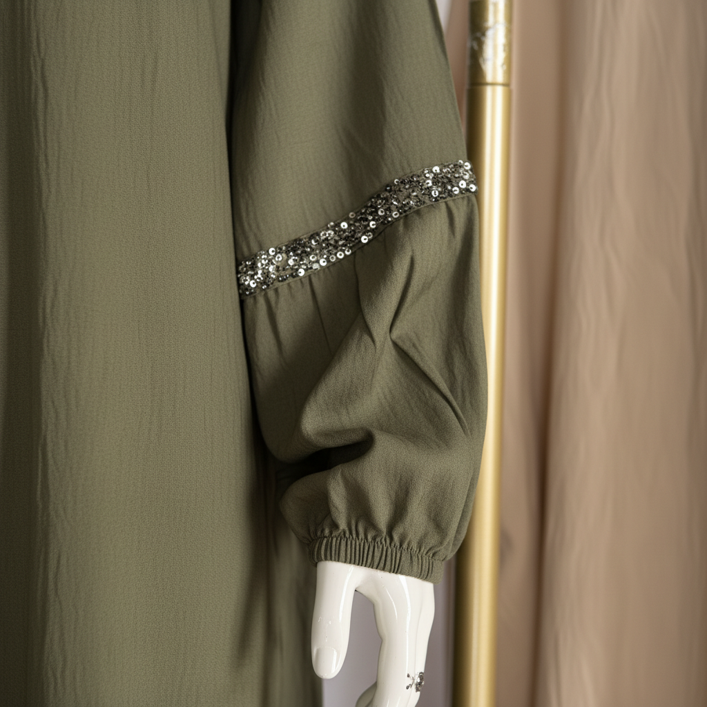 Robe longue minimaliste à détails pailletés – ZM2495